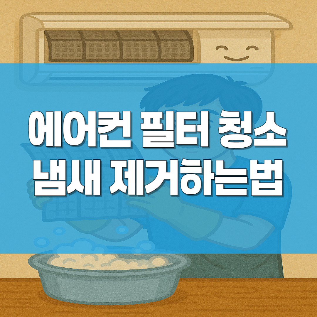 에어컨 필터 청소 냄새 제거하는법