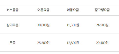 세종 인천공항 리무진 버스 시간표 요금 예매방법