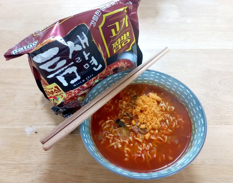 팔도 틈새라면 고기짬뽕 조리예