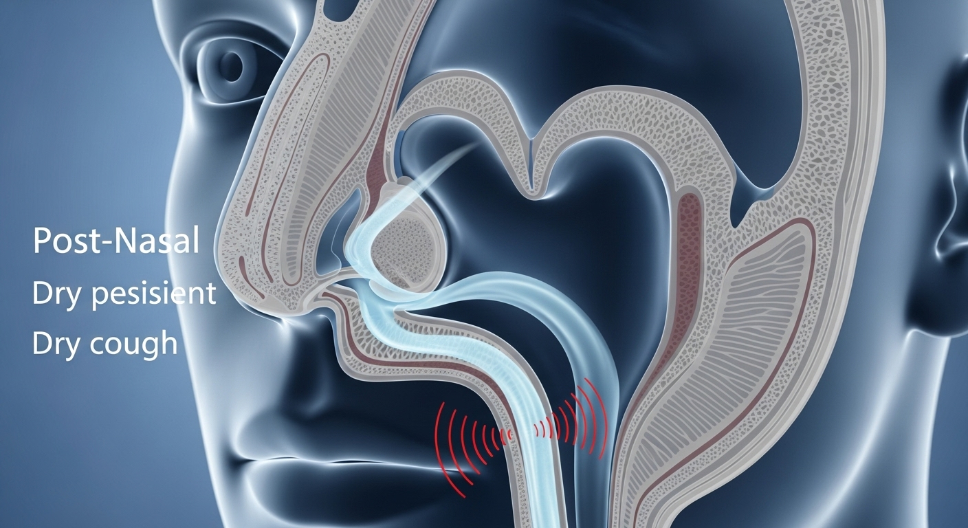 후비루 증상 완벽 가이드: 멈추지 않는 만성 기침과 목 이물감, 근본 원인과 최신 치료법