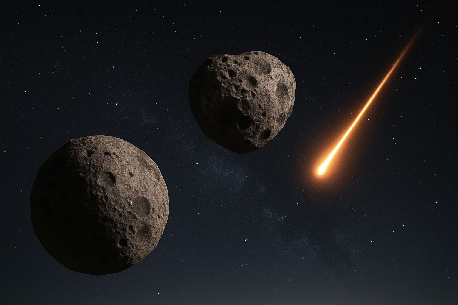 유성, 운석, 소행성