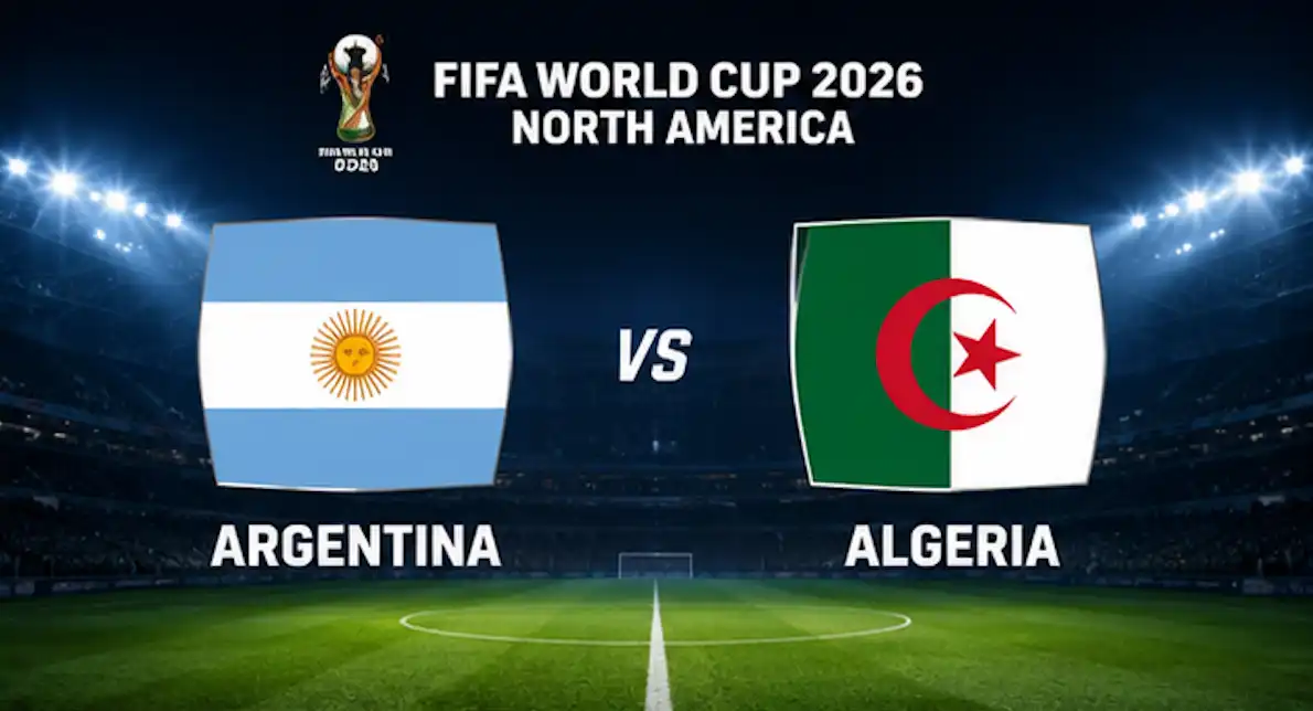 2026 FIFA 북중미 월드컵 아르헨티나 vs 알제리 대진 포스터