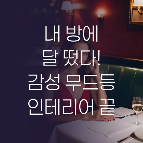 내 방에 뜬 달! 다크 감성 3D 무..