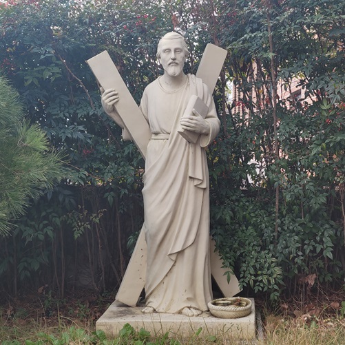 군산 소룡동성당 주보성인 성 안드레아 사도 석상