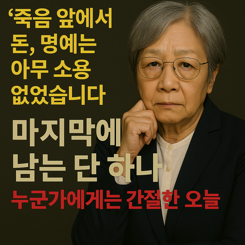 💔 &ldquo;수천 명의 죽음을 지켜봤습니다&rdquo;&hellip; 모두가 마지막에 후회한 단 한 가지