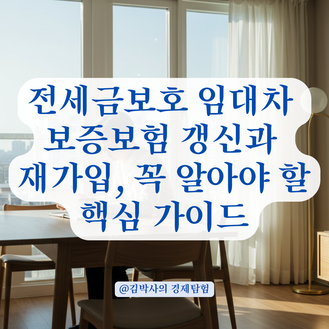 임대차 보증보험 재가입 가능 여부, 자동연장과의 차이 완벽 분석.