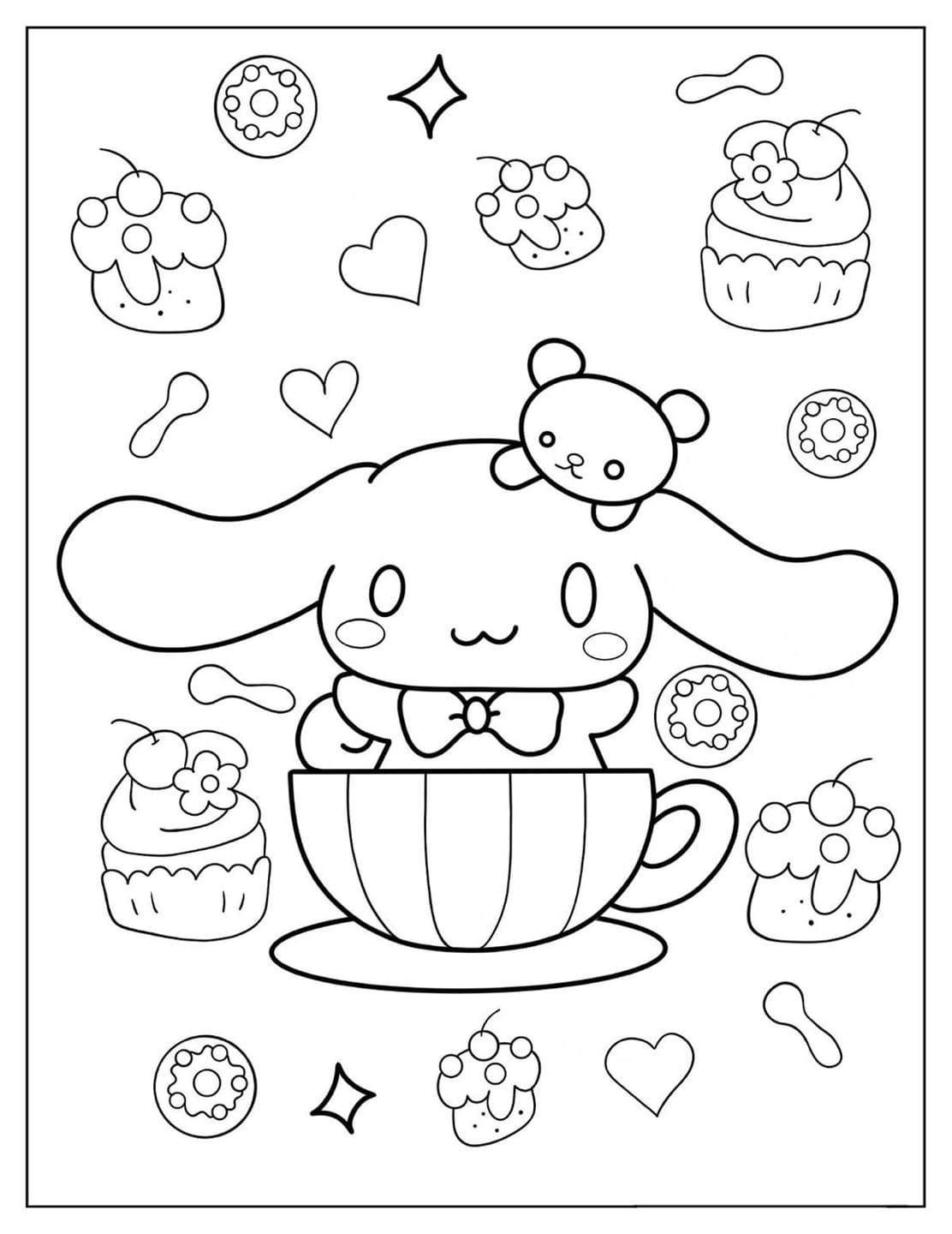 시나모롤 색칠공부 도안