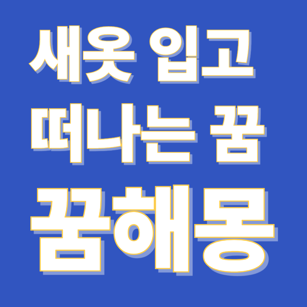새 옷 입고 웃으며 떠나는 꿈 해몽