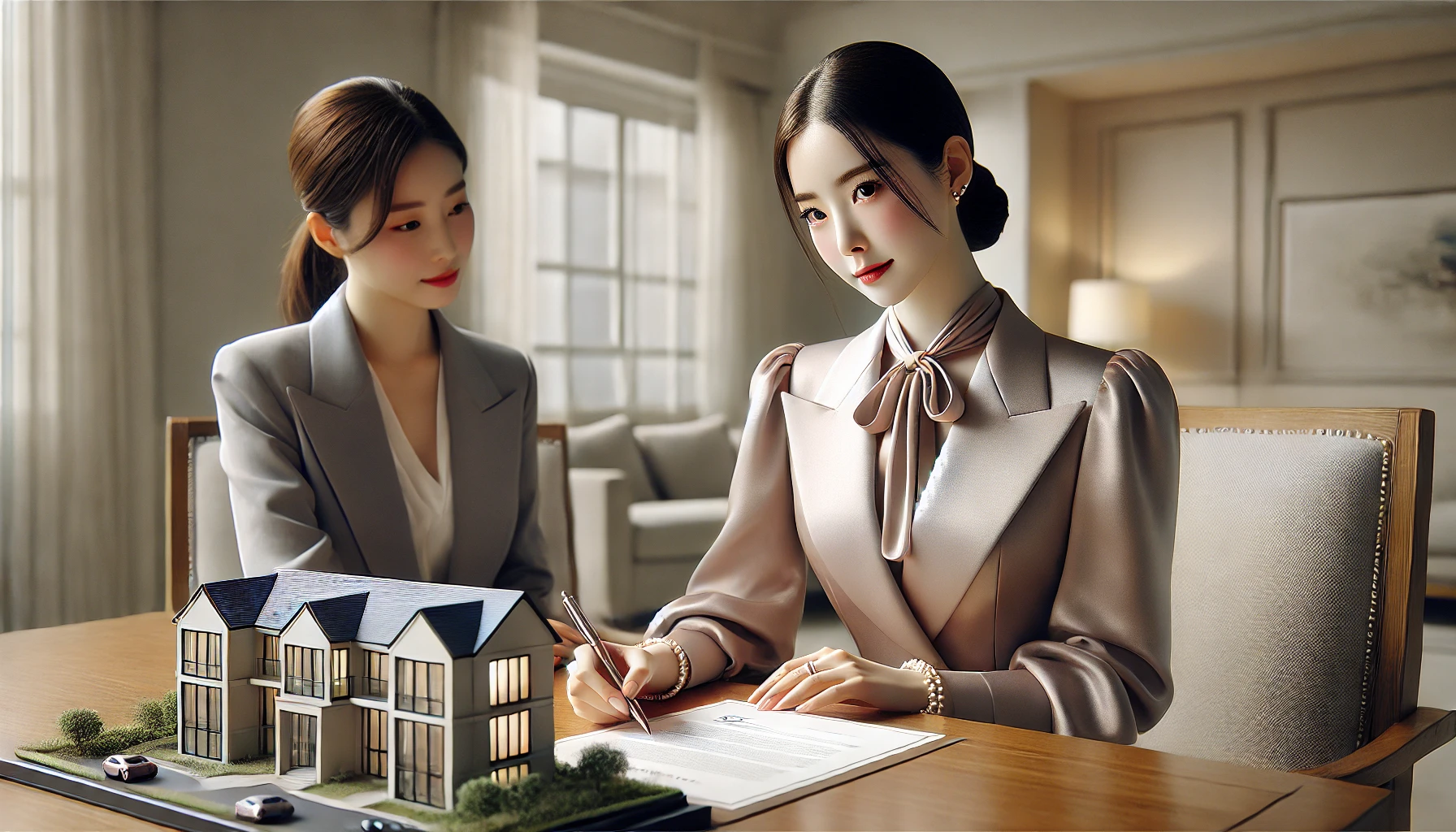 주택청약 관련 분양 계약하는 이미지