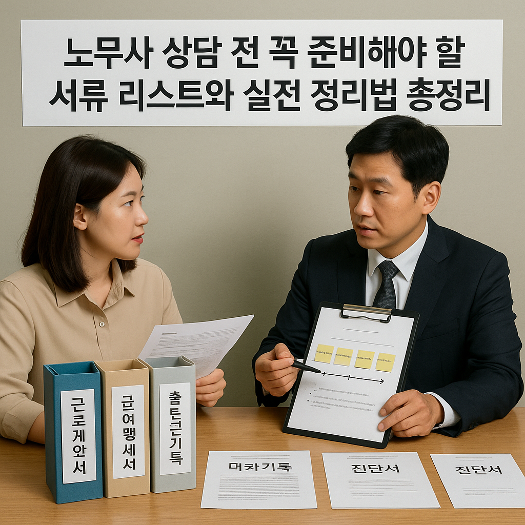 노무사 상담 전 꼭 준비해야 할 서류 리스트와 실전 정리법 총정리