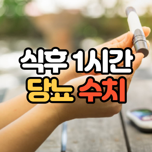 당뇨 수치 식후1시간