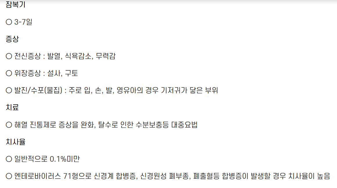 수족구 증상