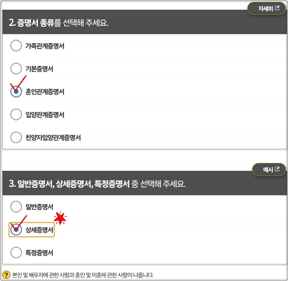 혼인관계증명서 발급방법