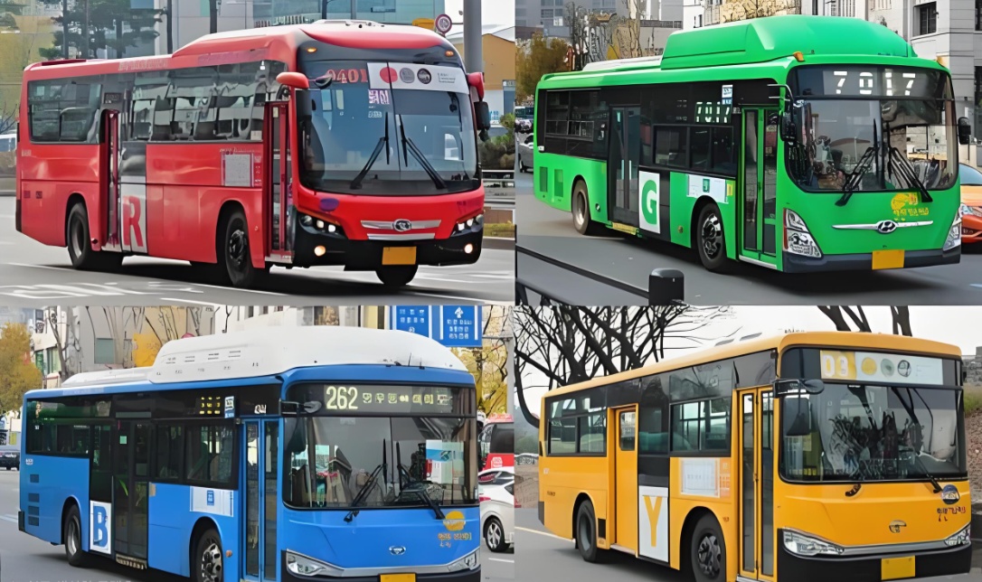 한국의버스들사진
