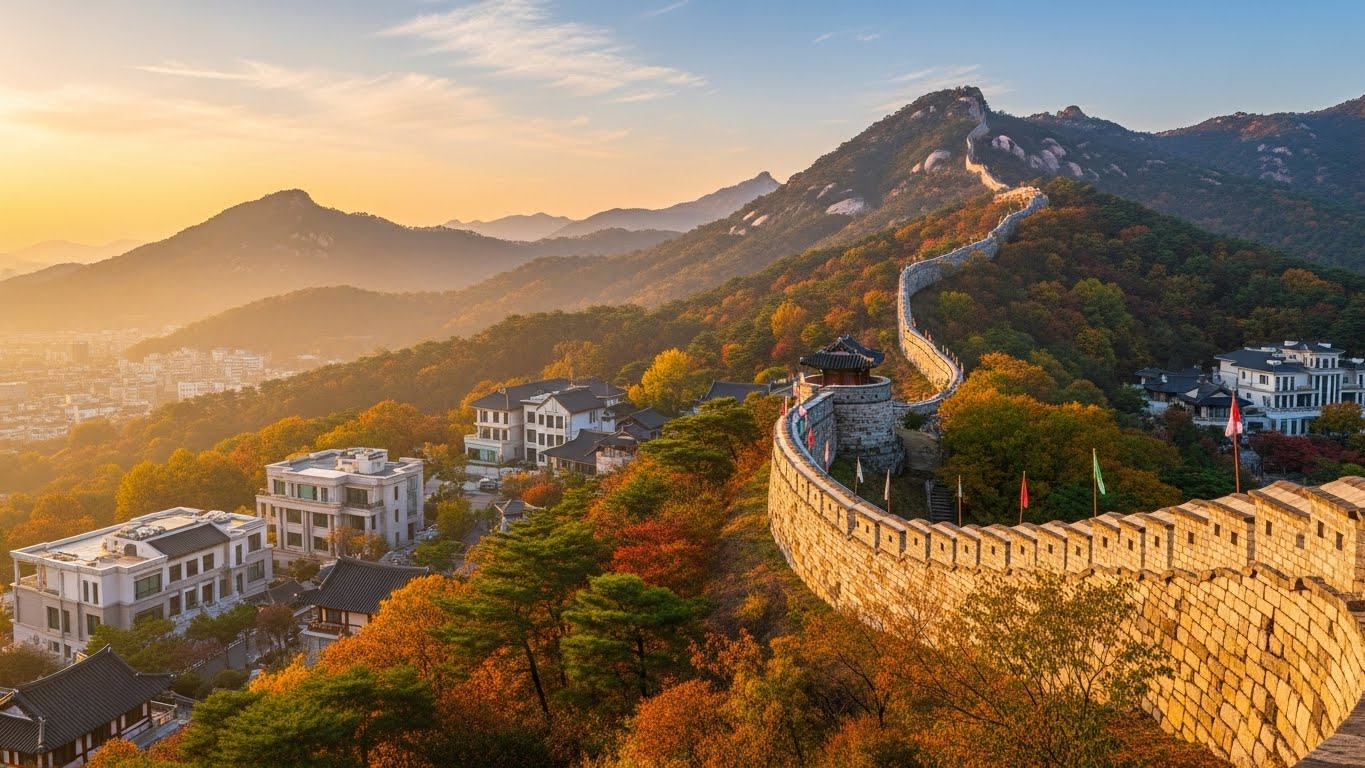 한양도성과 성북동 대저택의 조화