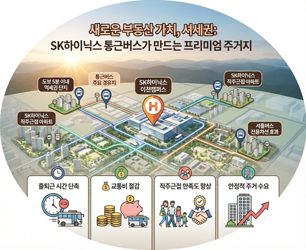 SK하이닉스 셔틀버스와 부동산 가치의 관계, 셔세권은 왜 주목받을까?
