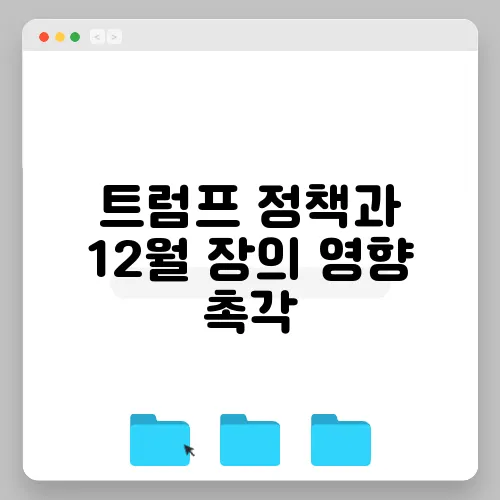 트럼프 정책과 12월 장의 영향 촉각