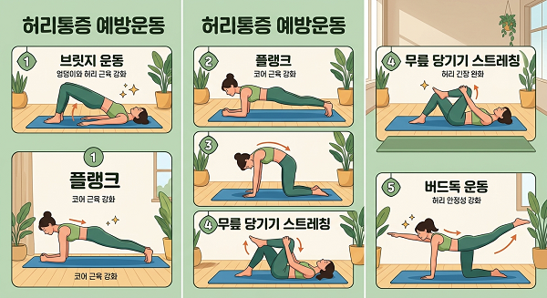 허리 통증 예방 운동법