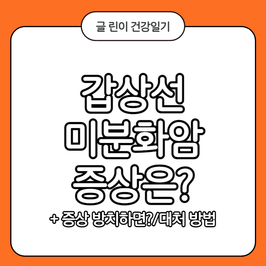 갑상선 미분화암 증상