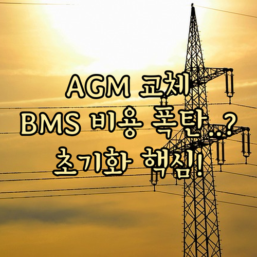 AGM 배터리 교체 시 BMS 초기화..