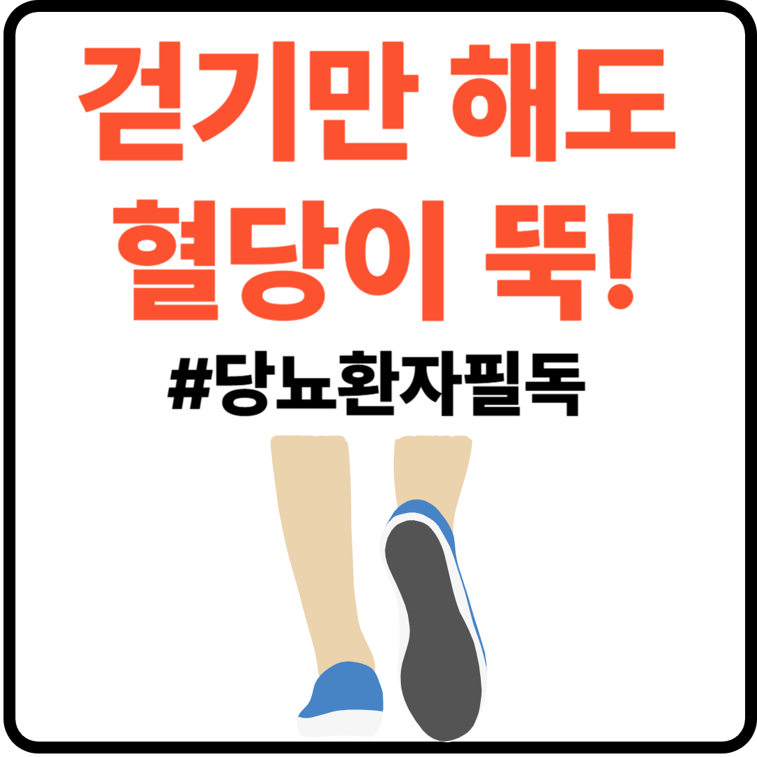 걷기만 해도 혈당이 뚝