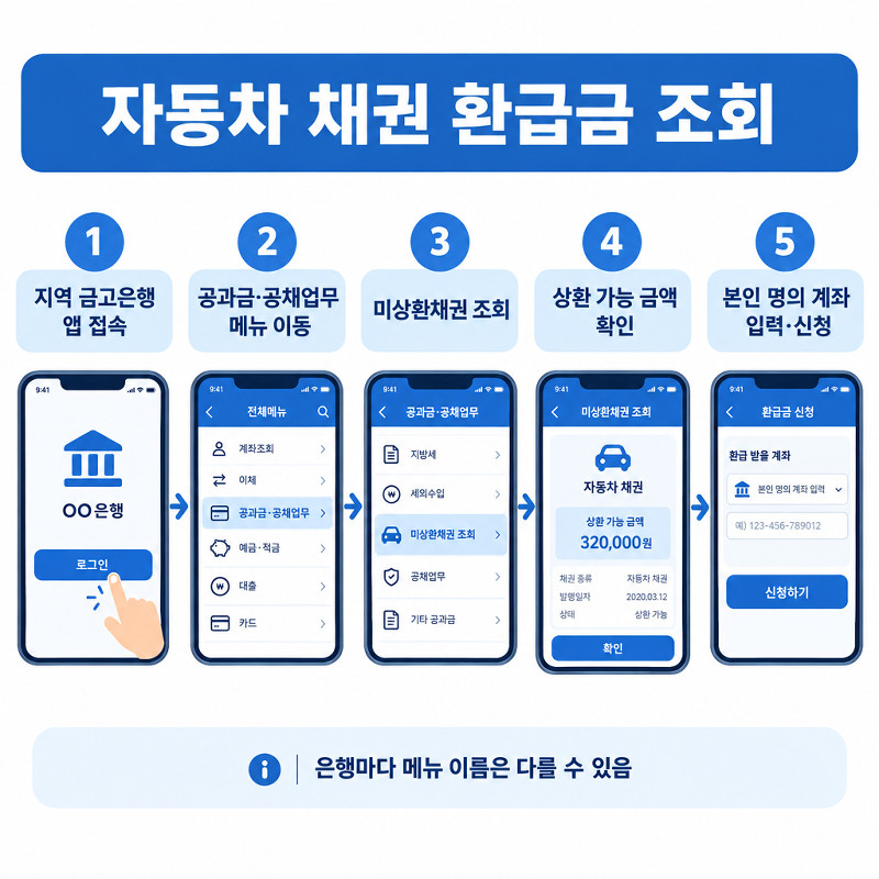 은행 앱으로 조회하고 신청하는 절차