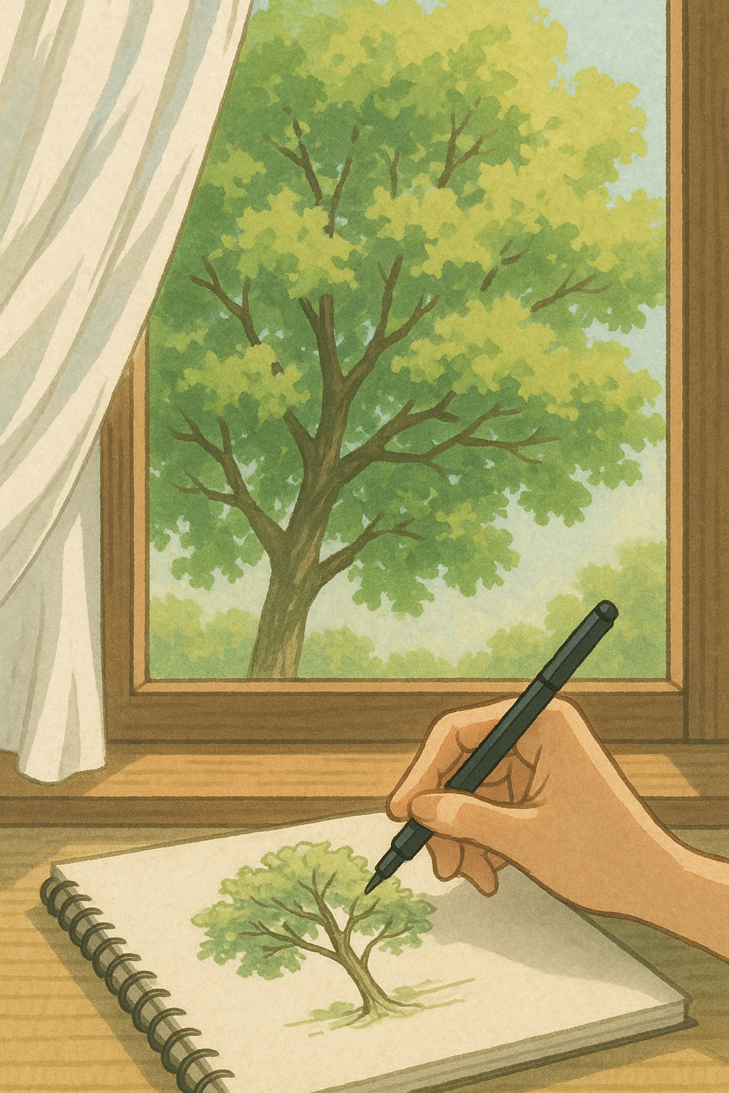 창밖 드로잉 루틴