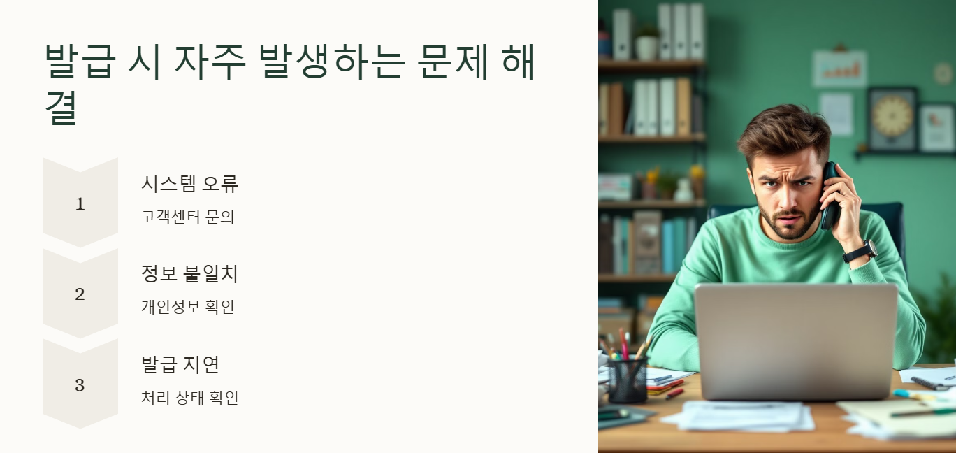 발급시 자주 발생하는 문제 해결