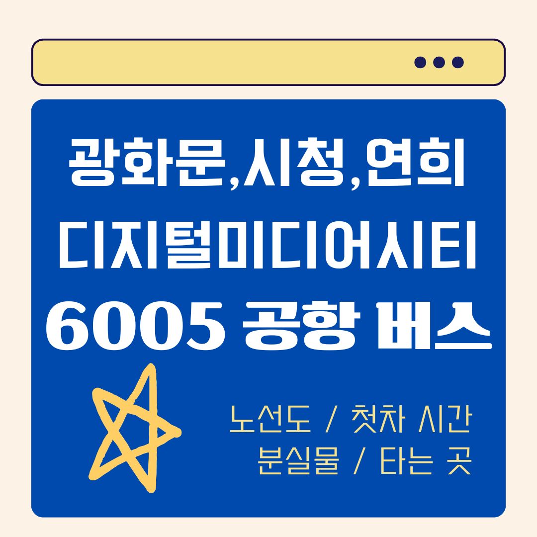 6005번 공항버스 안내
