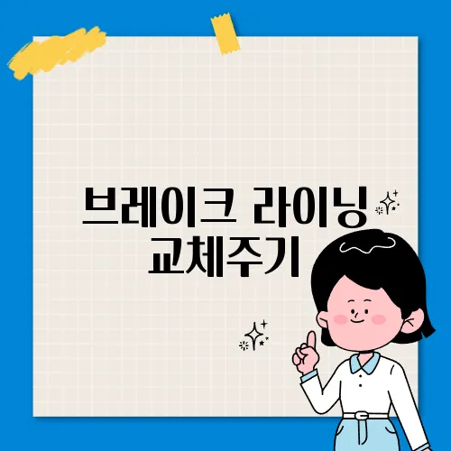 브레이크 라이닝 교체주기