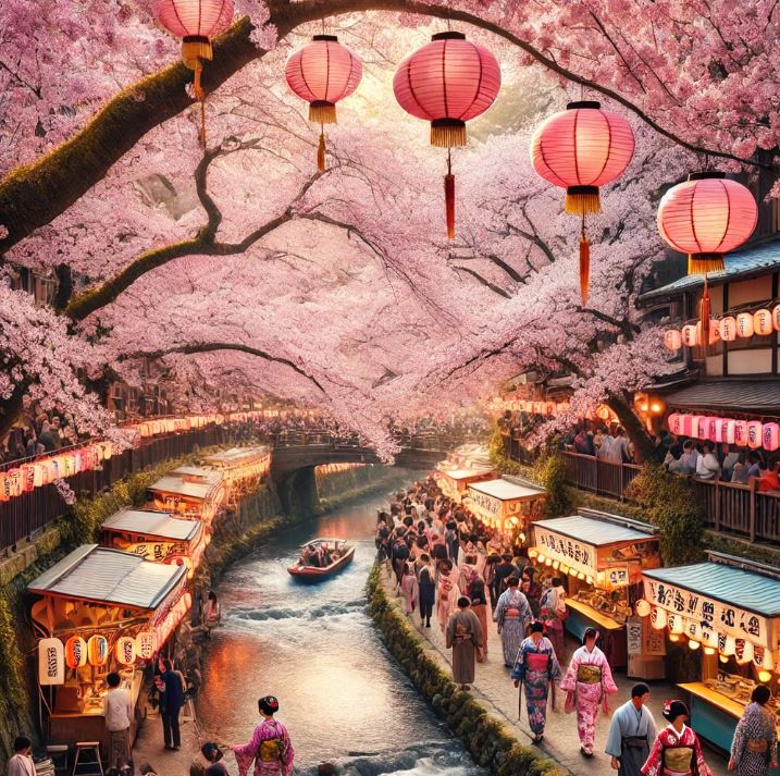 일본 벚꽃 축제 이미지