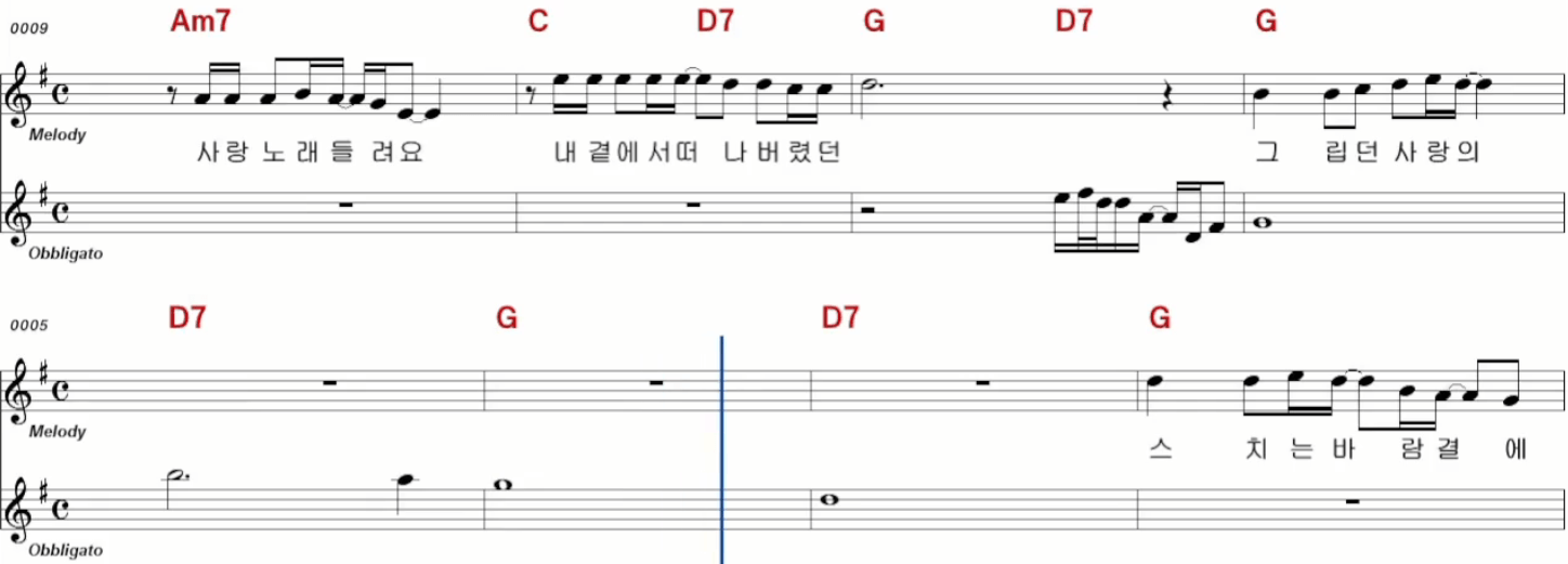 장혜리 내게 남은 사랑을 드릴께요 악보