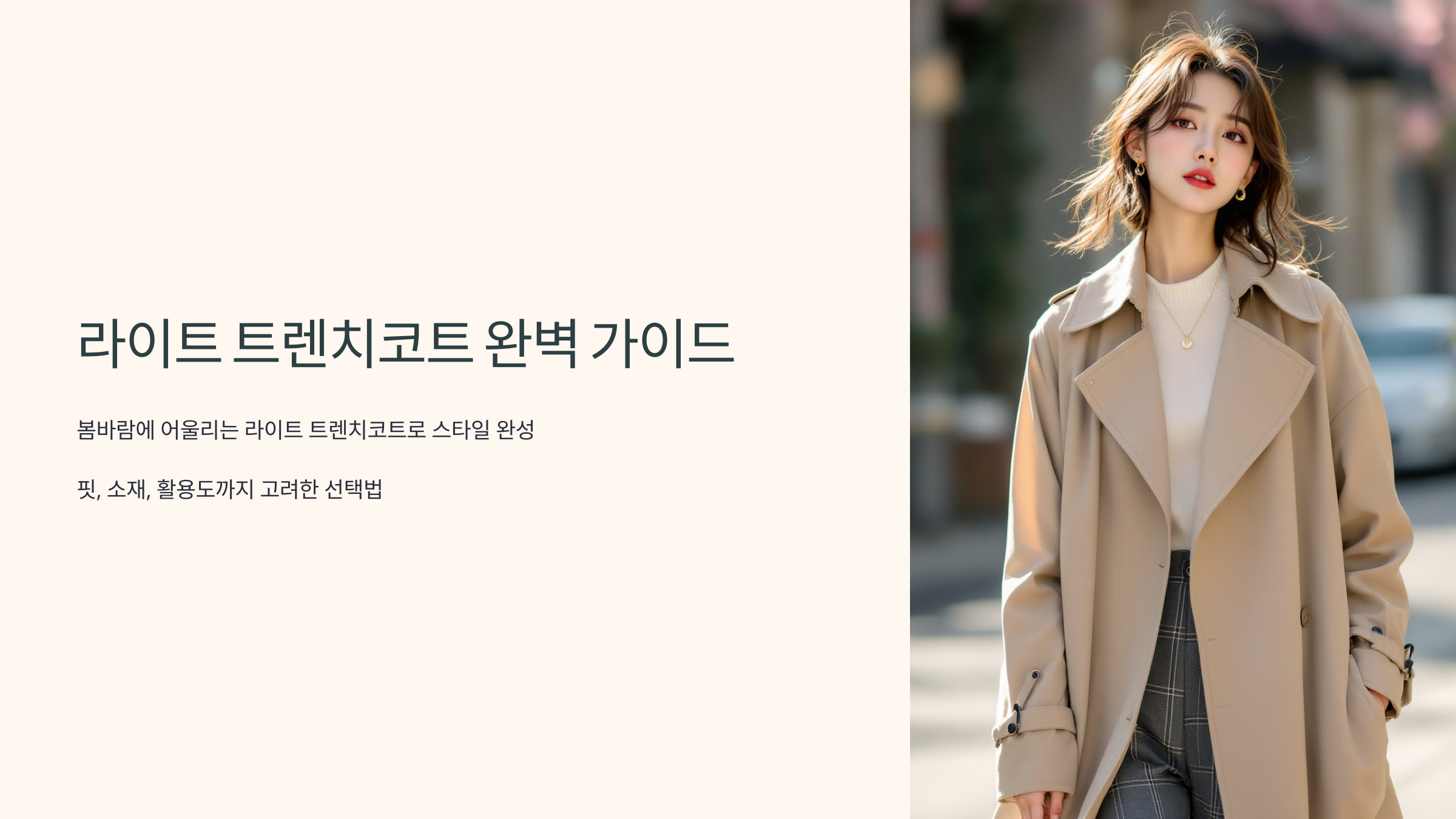 라이트 트렌치코트 완벽 가이드