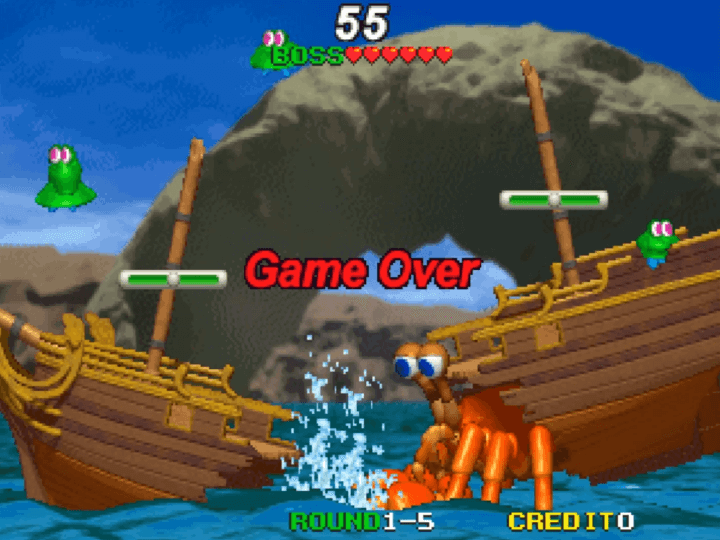 펭귄-브라더스-오락실게임-종료-화면