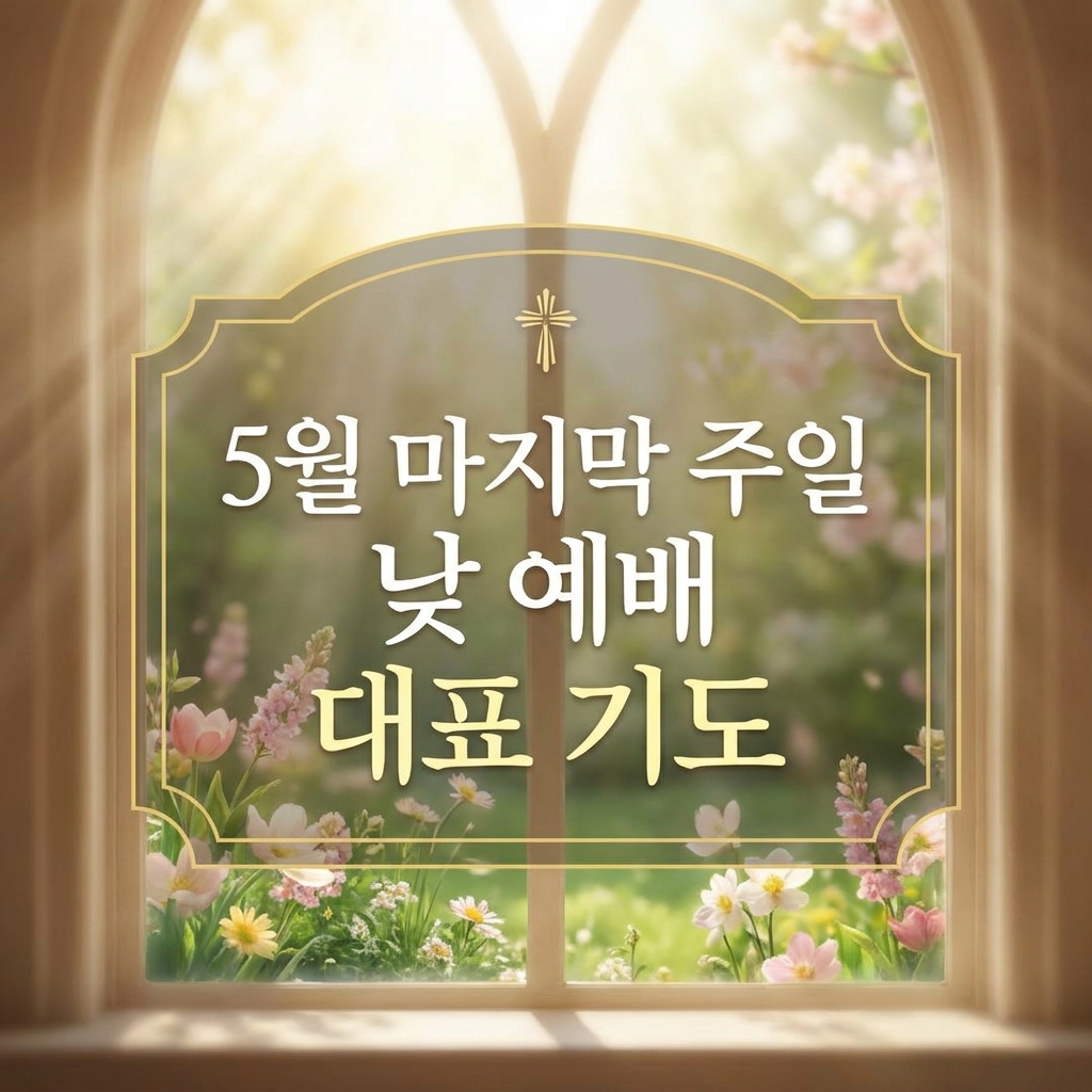 5월 마지막주일 낮예배 대표기도문