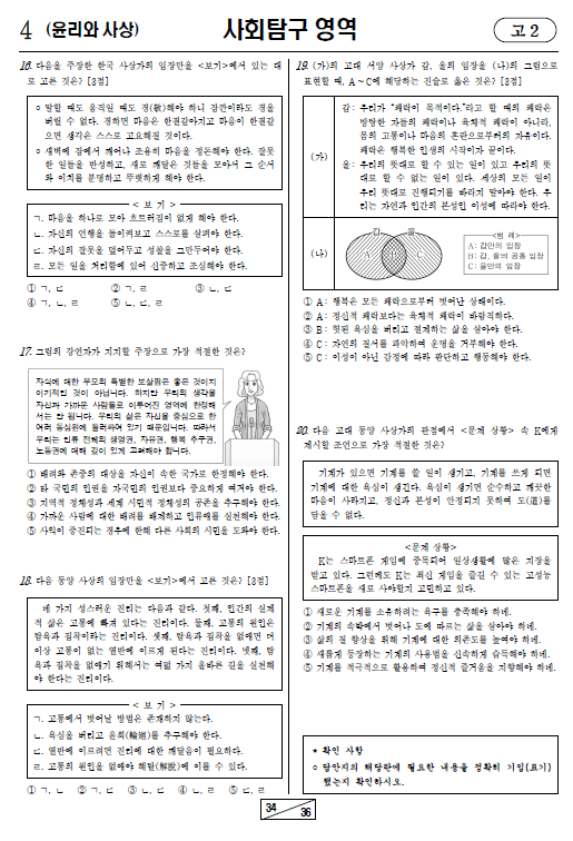 2020-3월-고2-모의고사-윤리와 사상-기출문제-다운