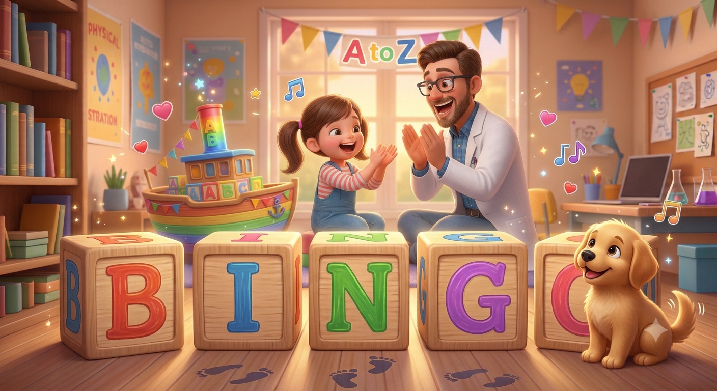 [영어동요 연구] BINGO 가사 및 알파벳 스펠링 리듬 박수 놀이 팁 (Kids English Lab)