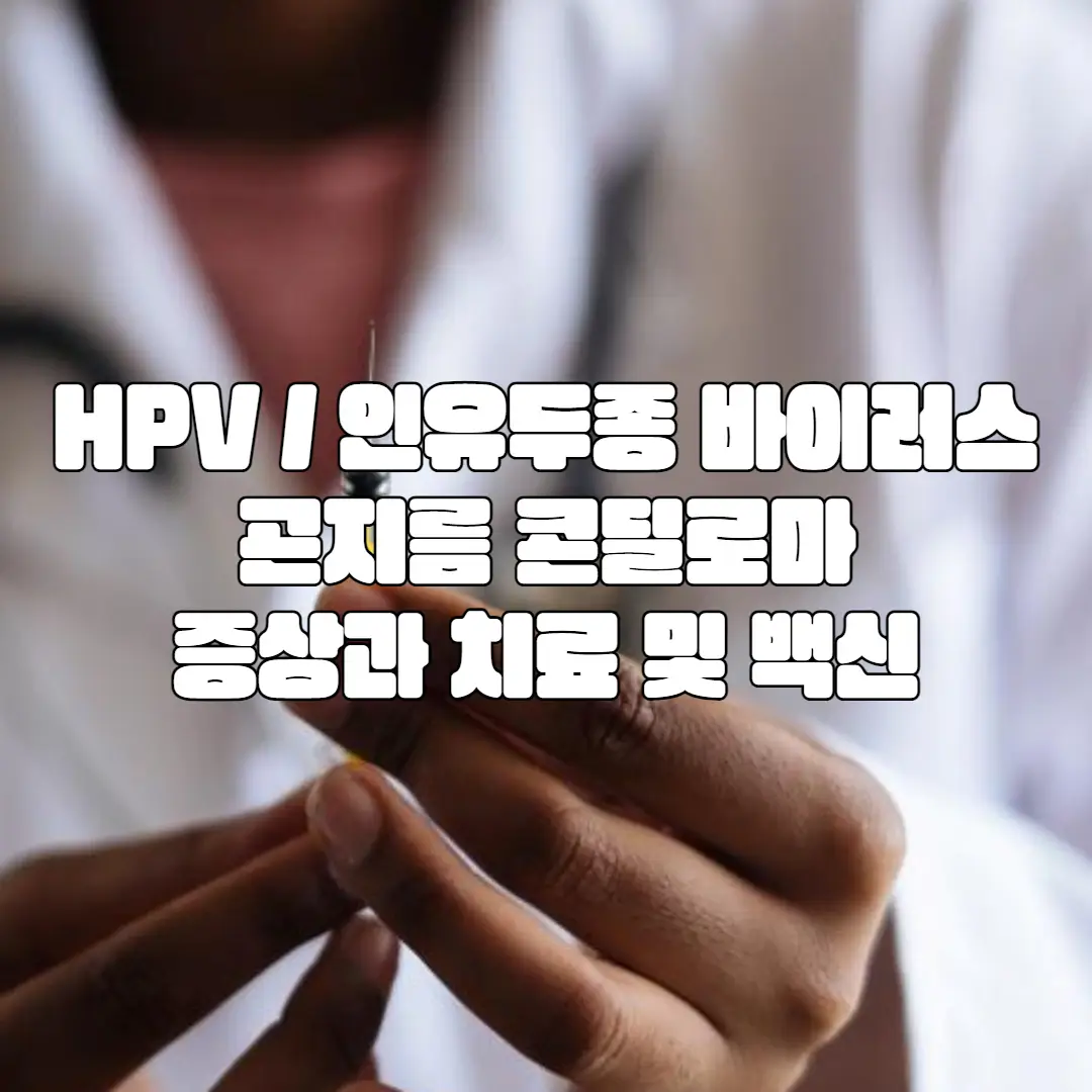 곤지름 콘딜로마 증상과 치료 및 예방 방법