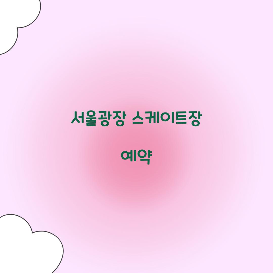 서울광장 스케이트장 예약