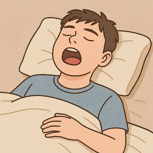 입 벌리고 자는 습관