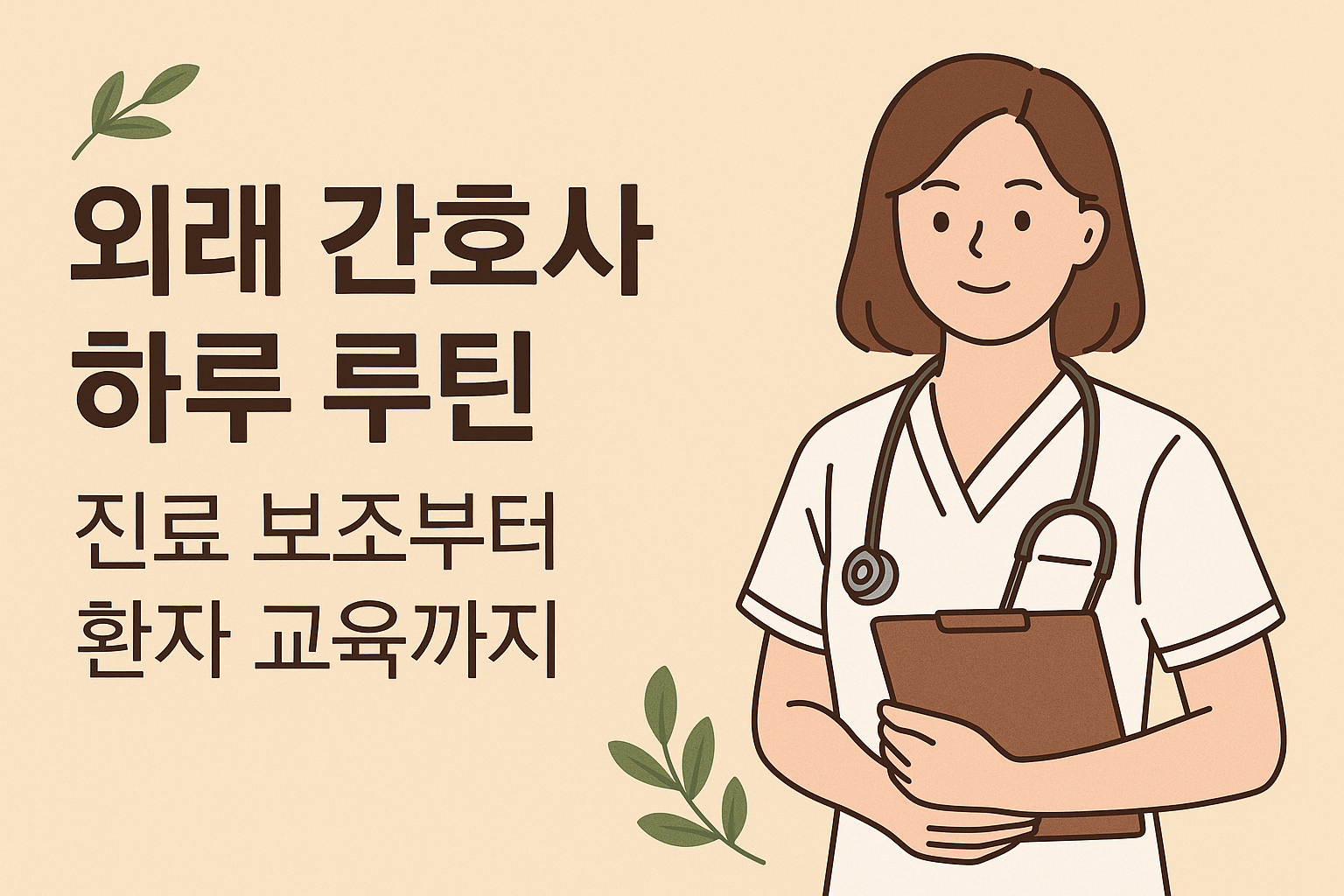 🩺 외래 간호사 하루 루틴: 진료 보조부터 환자 교육까지