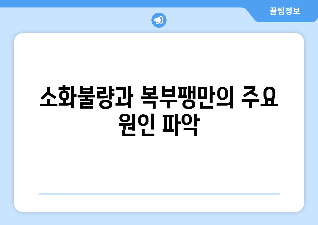 소화불량과 복부팽만의 주요 원인 파악