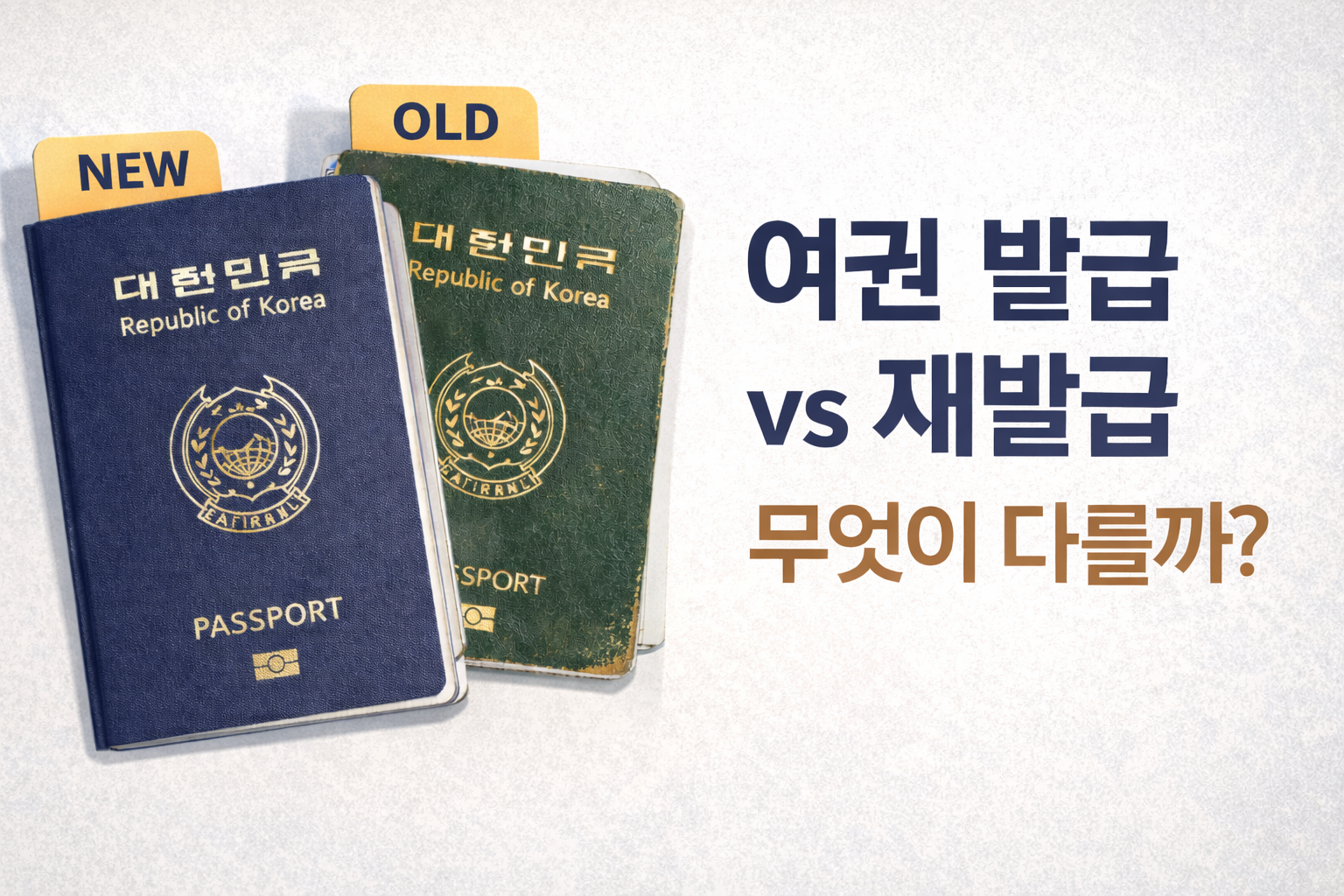 여권 발급 vs 재발급 차이｜모르고 신청하면 시간 낭비합니다