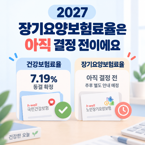 2027 건강보험료율 확정과 장기요양보험료율 결정 전 안내