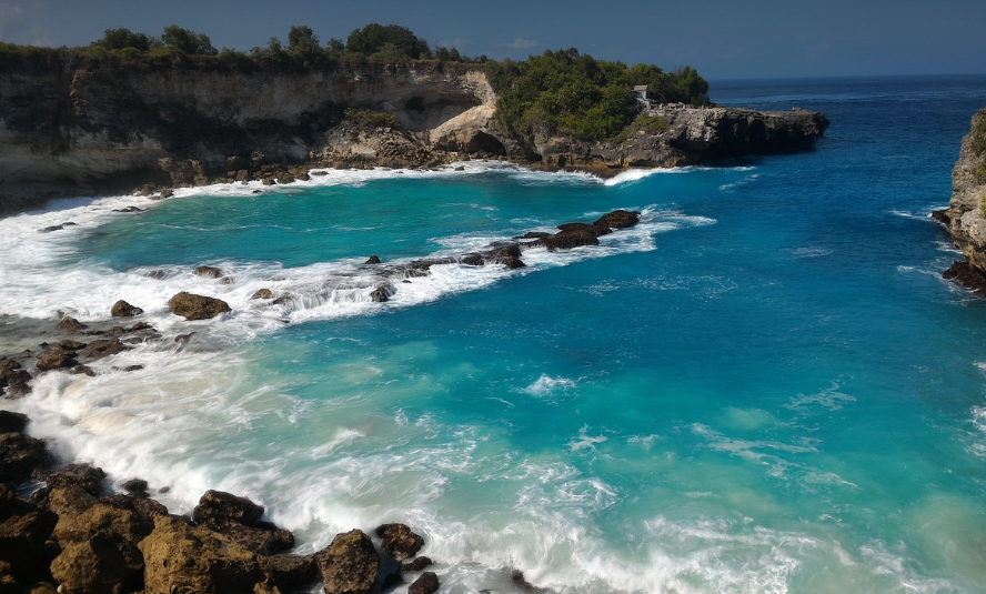 인도네시아 발리, 바다 여행의 깊은 레이어.