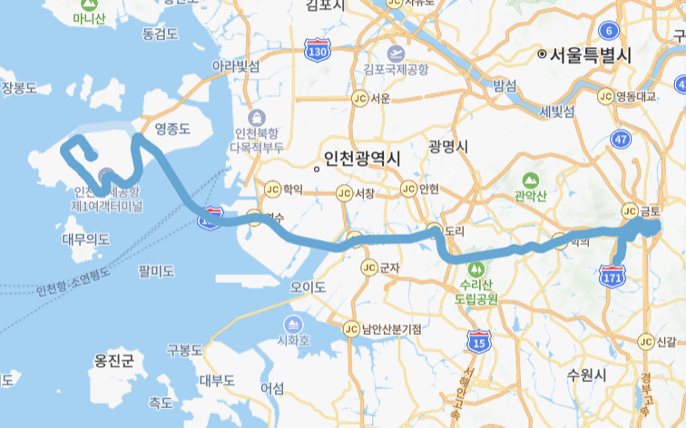 성남-시흥-인천-5000번-버스-노선