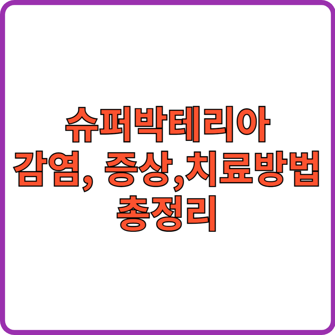 슈퍼박테리아-감염-증상-치료방법-총정리