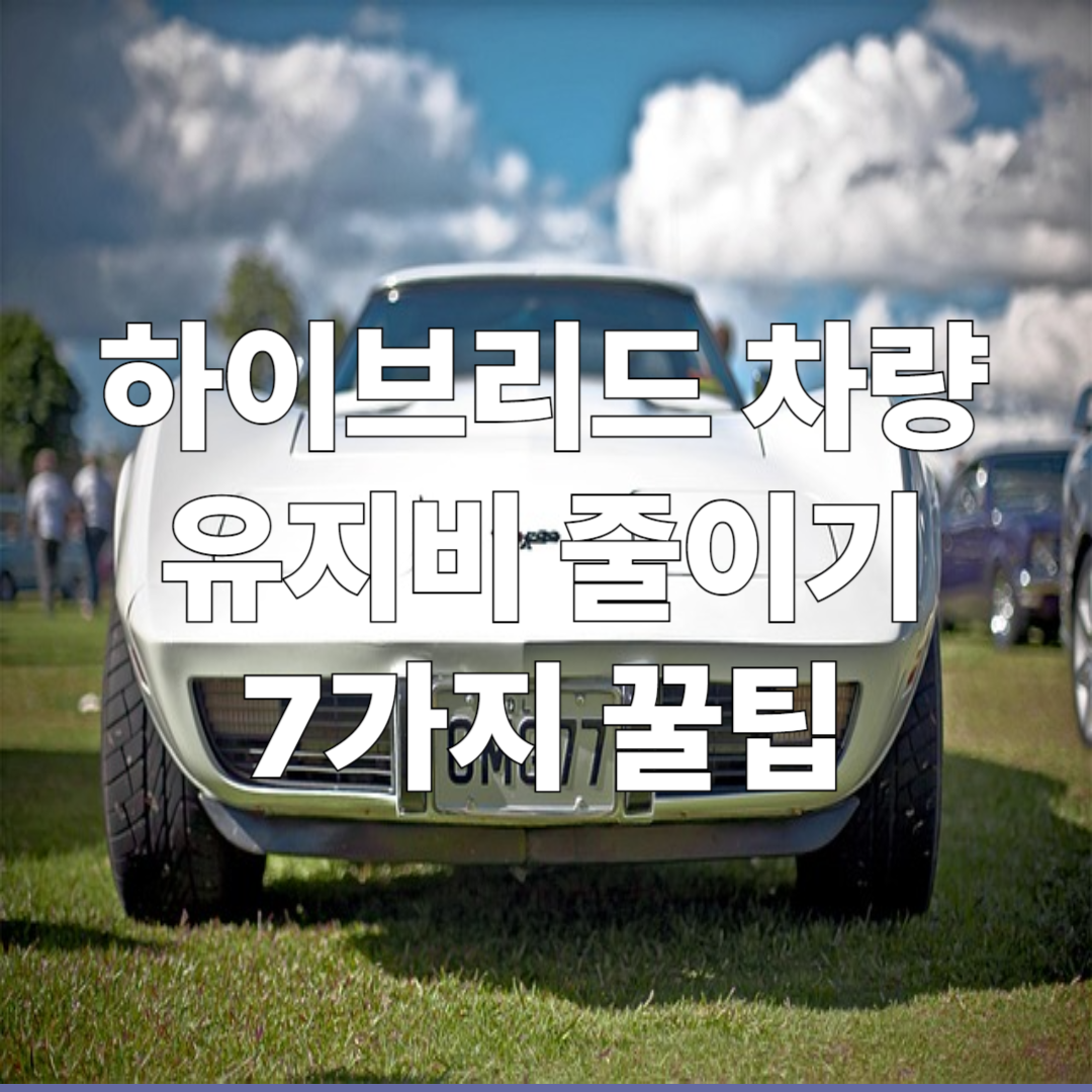 하이브리드 차량 유지비 줄이는 7가지 확실한 방법