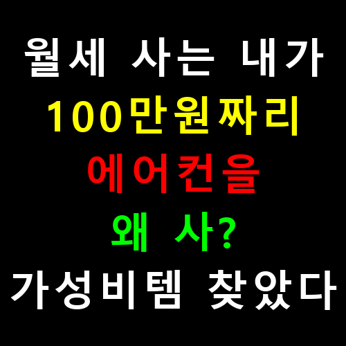 월세 사는 내가 100만원짜리 에어컨을 왜 사 가성비템 찾았다