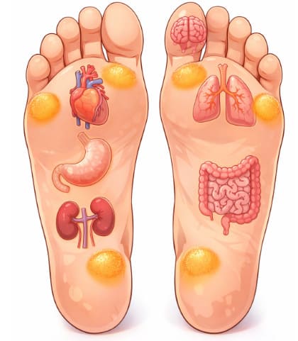 Health according to the position of calluses on the soles of the feet